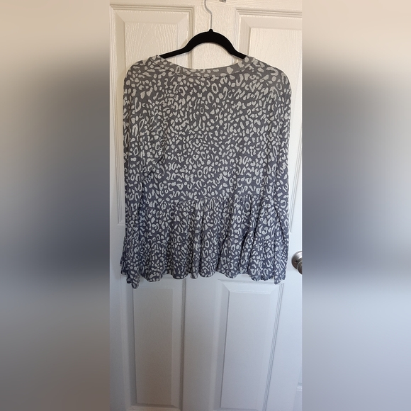 Gray Animal Print Tunic - Picture 2 of 2